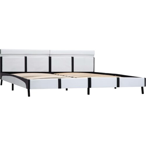  Okvir za krevet od umjetne kože LED bijeli 180 x 200 cm Slike