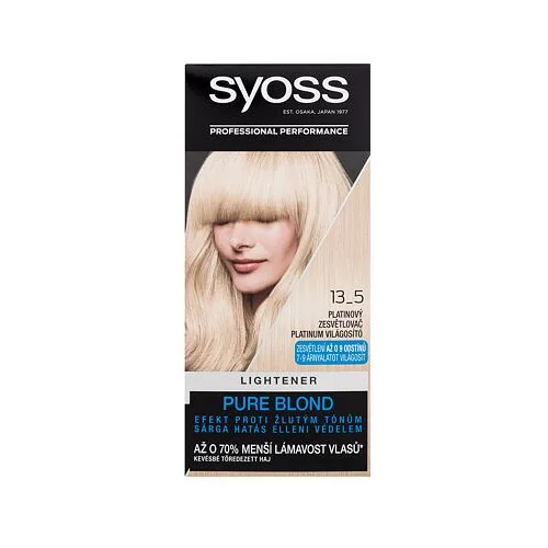 Syoss permanent coloration lightener boja za kosu za obojenu kosu za plavu kosu 50 ml nijansa 13-5 platinum lightener