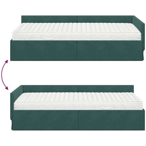  Kutni krevetni okvir s madracem Ostalo 2 pcs Zelena Bar&amp;scaron;un Slike
