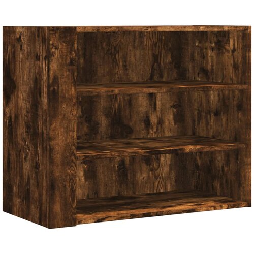 Maison Chic Stenska omarica - Zidna omarica dimljeni hrast 75x35x60 cm inženirski les iu1287, (22063181) Slike