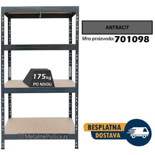  polica metal-medijapan pro EB52 180x90x45cm 4x175kg Slike