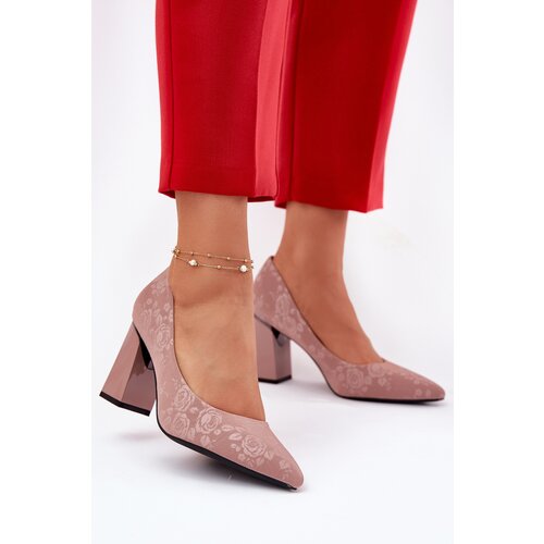 VINCEZA Elegant Heels On A Heel In Pink Slike