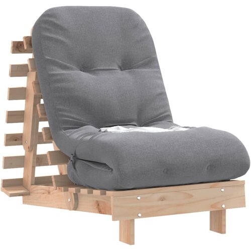  Futon na razvlačenje s madracem 60x206x11 cm masivna borovina Slike