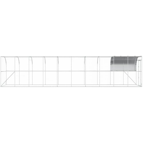  Kavez za piletinu uz zid Srebrna 1000 x 200 x 215 cm Slike