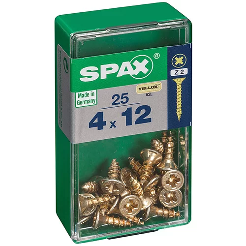 SPAX Univerzalni vijaki Spax (4 x 12 mm, polni navoj, 25 kosov)