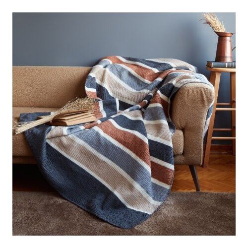 Dekordom ćebe darcy 200x220 - etk22306-a - brown/blue ( 024944 ) Cene