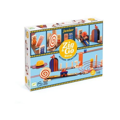 Djeco Steza za domine &amp;ndash; Zig &amp;amp; Go Junior &amp;ndash; Racer &amp;ndash; 51 kosov Slike