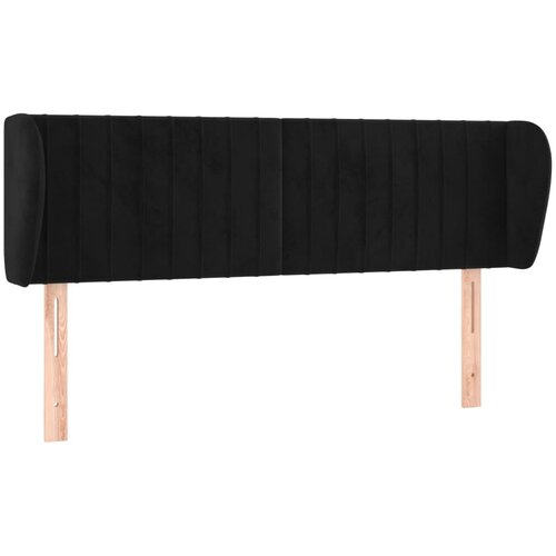 Maison Chic posteljno vzglavje - vzglavna omarica - nočna omarica z ušesi črno 147x23x78/88 cm žamet, (21710822) Cene