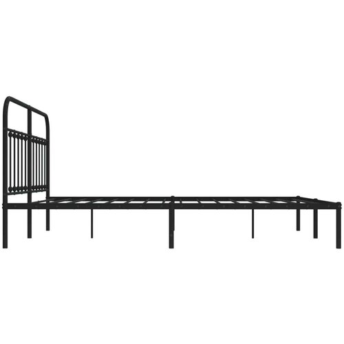 VidaXL Metalni okvir za krevet s uzglavljem crni 183x213 cm Slike
