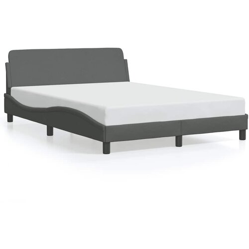  Okvir za krevet Dover tamnosivi 140 x 190 cm od tkanine Slike
