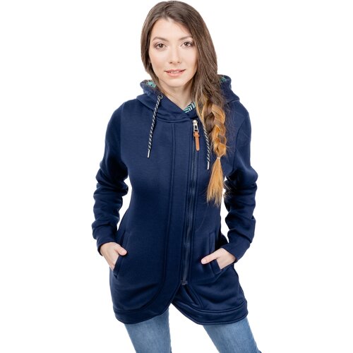 Glano Women's Extended Sweatshirt - blue Slike