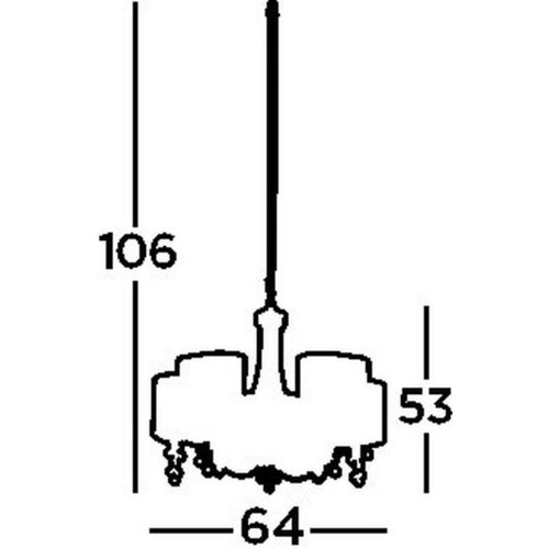 XXXL Searchlight 1055-5CC - Kri&amp;scaron;talni luster na lancu NINA 5xE14/60W/230V Slike