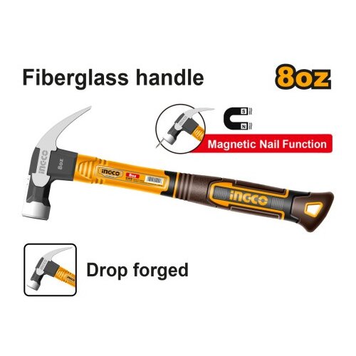 Ingco hch81008 stolarski čekić fiberglas dr&scaron;ka 8oz/220gr super ( HCH81008 ) Cene