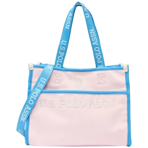 U.S. Polo Assn. Nakupovalna torba 'Halifax' svetlo modra / rosé / bela
