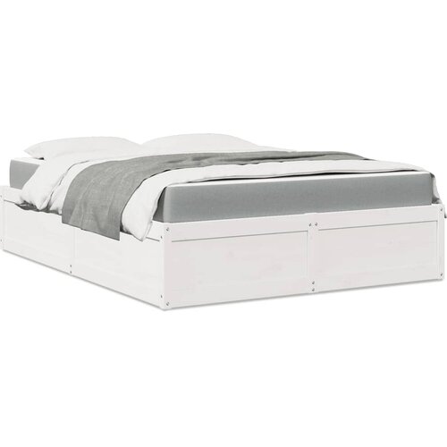 vidaXL Krevet s madracem bijeli 160x200 cm od masivne borovine Cijene