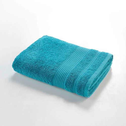Douceur d intérieur Modra bombažna brisača iz frotirja 70x130 cm Tendresse – Cene