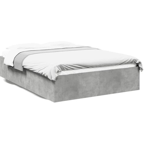 VidaXL Okvir kreveta siva boja betona 140x200 cm od konstruiranog drva Slike