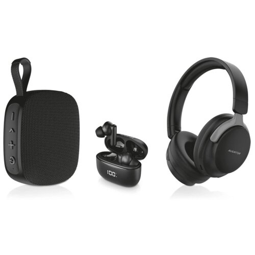 ALIGATOR AUC001 - AUDIO COMBO 3u1: slu&amp;scaron;alice za glavu, slu&amp;scaron;alice za u&amp;scaron;i i zvučnik Slike