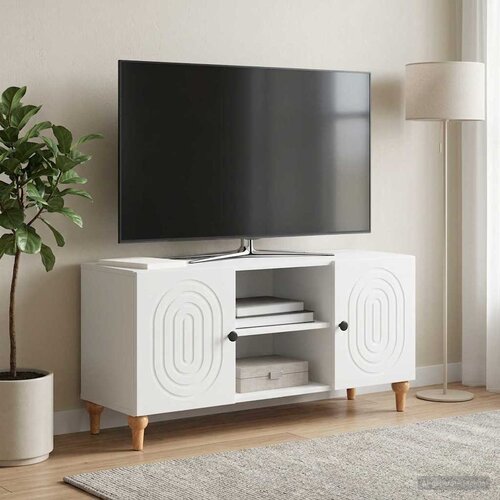 TV ormar Bijela 102 x 34,5 x 50 cm Konstruirano drvo Cene