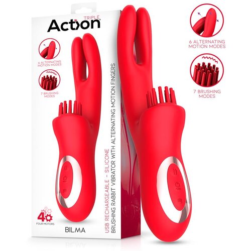 Action Bilma Brushing Rabbit Vibe with Alternating Motion Fingers Red Cijene