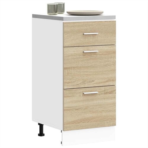 vidaXL Spodnja omara Sonoma Oak 40x46x81,5 cm Inženirski les Cene