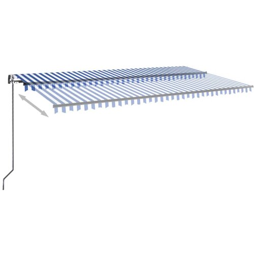 Tenda na automatsko uvlačenje 600x350 cm plavo-bijela Slike