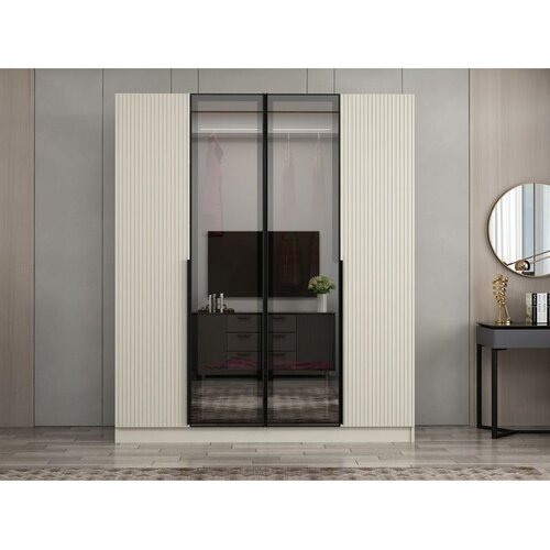 Hanah home ormar sa reflektujućim staklom Nisa 20618, 180 cm, peščar Cene