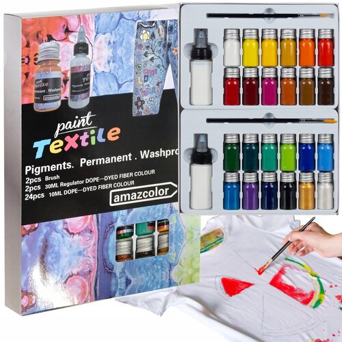  24-dijelni set akrilnih boja za odjeću i tkanine 180ml Cijene