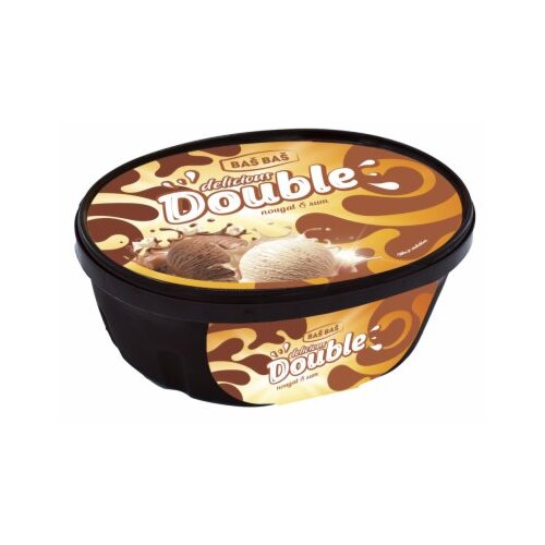 Ba&amp;scaron; Ba&amp;scaron; SLADOLED DOUBLE NOUGAT&amp;amp;RUM 1000ML Slike