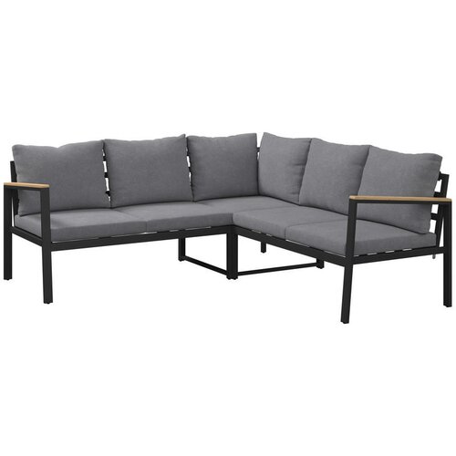 Ambia Garden LOUNGE GARNITURA tkanina akacija masivno aluminij Slike