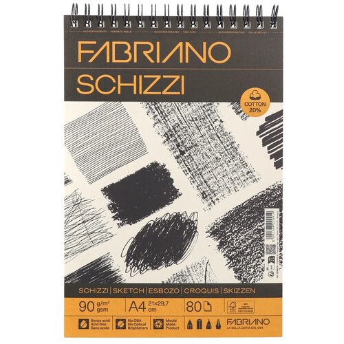  Schizzi, blok za skiciranje, spirala, 90g, 80 lista - odaberite format Cene