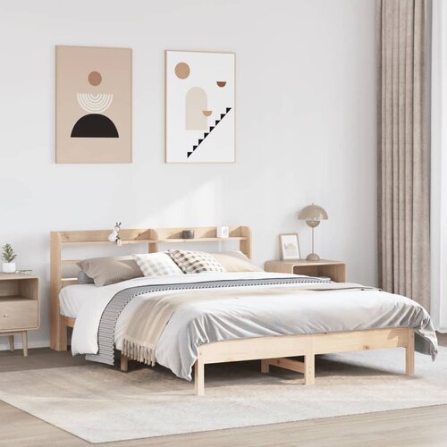 vidaXL Posteljni okvir brez vzmetnice 160x200 cm trdna borovina Cene