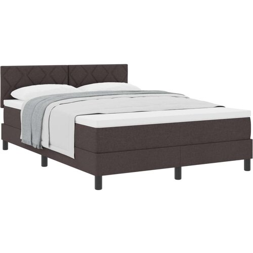 Box Spring Krevet s Madracem Tamnosmeđi 140x190 cm Tkanina Cijene