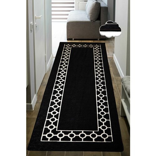 bague Black Black 100X200 BlackWhite Hall Carpet (100 x 200) Slike