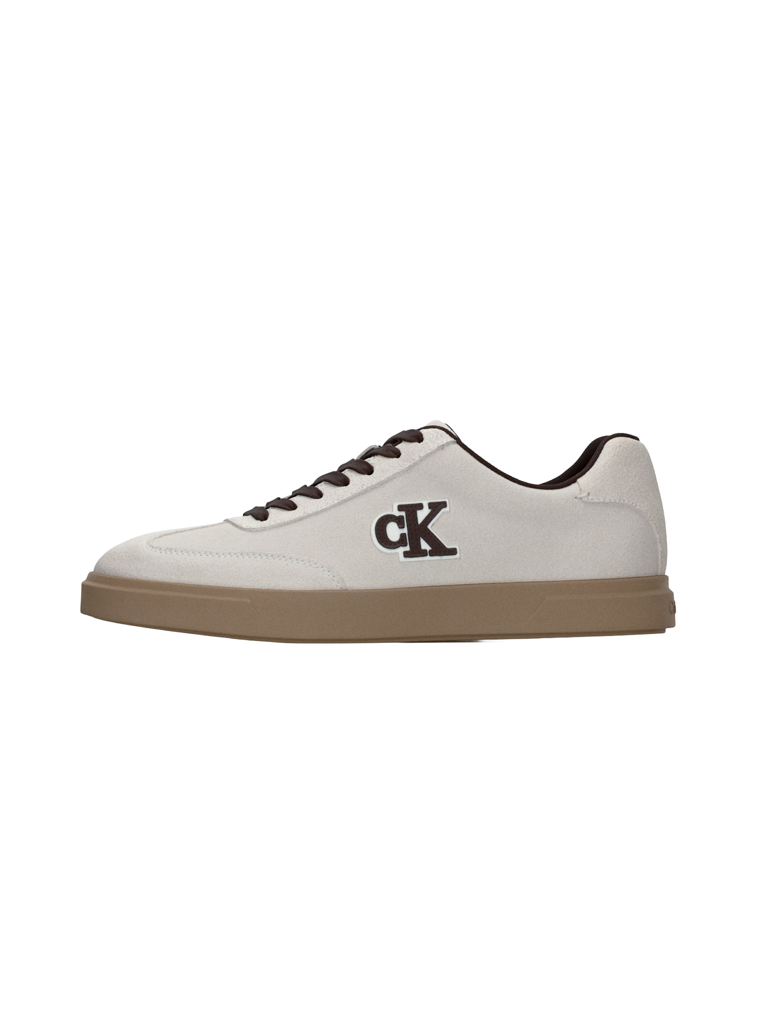 Calvin Klein Nizke superge temno rjava / bela / off-bela Cene