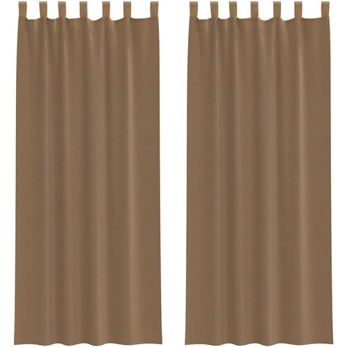 Voile zavjese s petljama 2 kom svijetlosmeđe 140x260 cm Slike