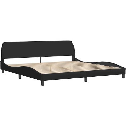  Okvir za krevet bez madraca crni 200x200 cm od tkanine Slike