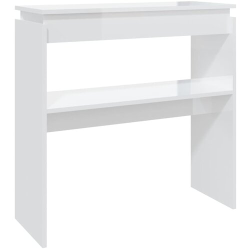 Maison Chic konzolna miza - miza ob steni visok sijaj bela 80x30x80 cm iverna plo&amp;scaron;ča, (21786227) Slike