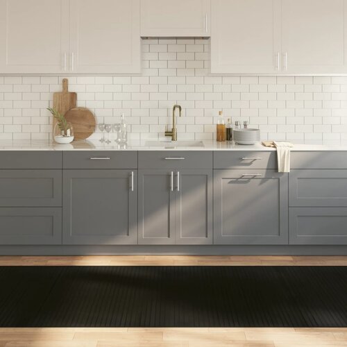 VidaXL Tepih pravokutni crni 100 x 500 cm od bambusa Slike