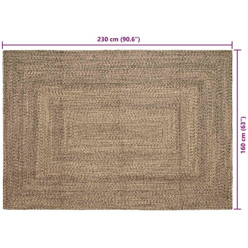  Tepisi za područja Prirodna i crna 160 x 230 cm Juta Slike