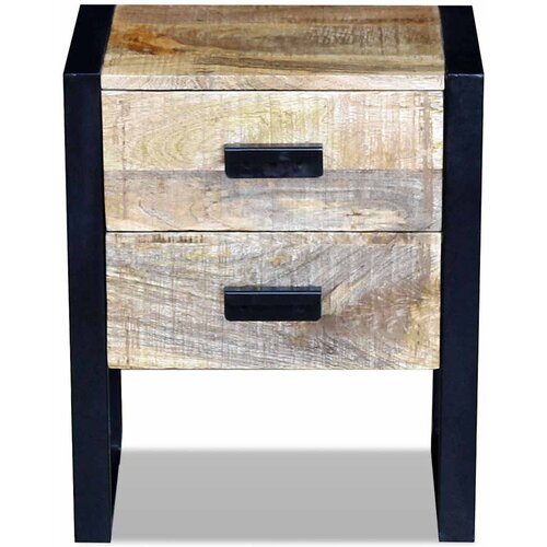  Bočni Stol sa 2 ladice Čvrsto Mango drvo 43x33x51 cm Slike