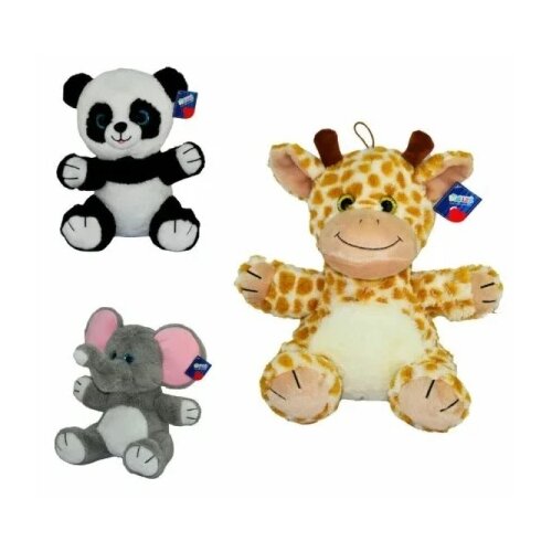  Plisane zivotinje u miksu 30cm-zirafa, panda i slon ( 11/62221 ) Cene
