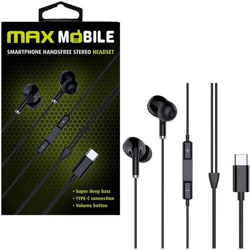 Max Mobile slu&scaron;alice handsfree WE08&nbsp;TYPE-C crna Cijene