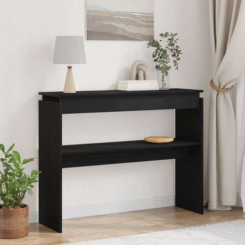 vidaXL Konzolni Stol Crni hrast Masivna hrastovina 80 x 30 x 102 cm Cijene