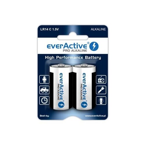 EverActive Alkaline batteries Pro Alkaline LR14 C - blister card - 2 pieces Cijene