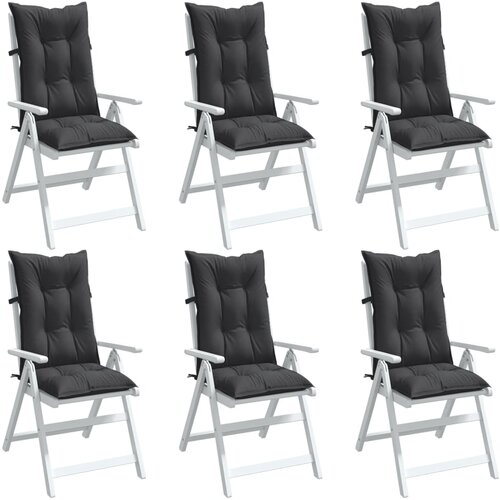 VidaXL Blazina za stol 6 kosov melanž antracit 120x50x7 cm blago Slike