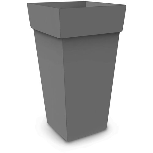 BLUMAX visoka kvadratna posuda za biljke Melrose (Vanjska dimenzija (D x &amp;Scaron; x V): 40 x 40 x 50 cm, Plastika, Sive boje) Slike