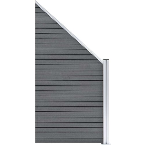 VidaXL set WPC ograda 7 kvadratnih + 1 kosa 1311 x 186 cm sivi Slike