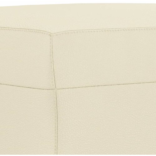  3-dijelni set sofa s jastucima krem od umjetne kože Slike