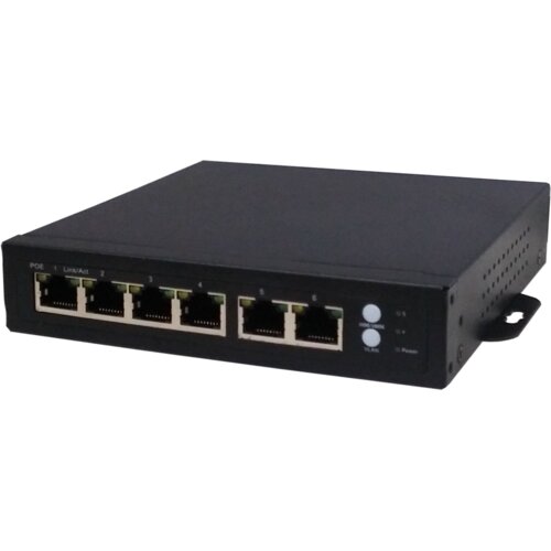 Amiko Home PoE mrežni switch, 6 port RJ-45, 4 PoE, rack ugradnja - POE SWITCH 4CH+2 Slike